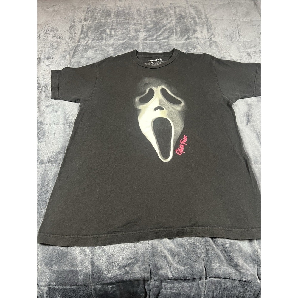 Scream Ghost Face‎ T-Shirt Mens Large, Black Halloween Icons of Horror Movies L